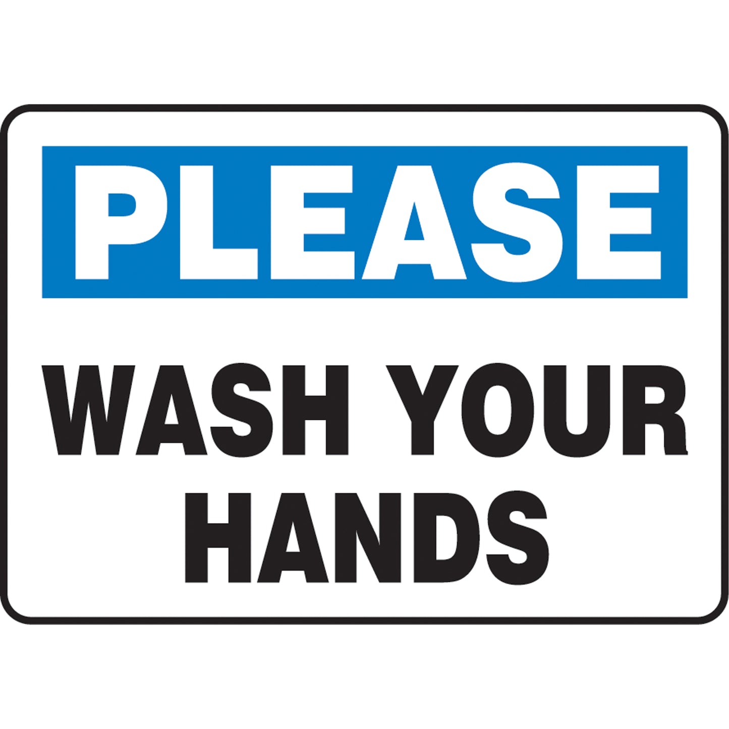 Wash Your Hands Sign, 10