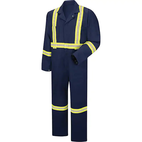 Red Kap Enhanced Visibility Coveralls, Men's, Navy Blue