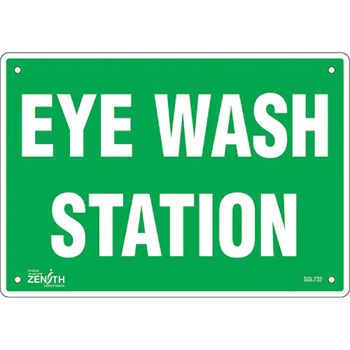 Eye Wash Station, Sign, 7" x 10", English