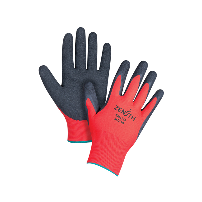 Zenith Safety Natural Rubber Latex Coated Gloves