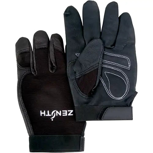 Zenith Safety ZM300 Mechanic Gloves, Grain Cowhide Palm